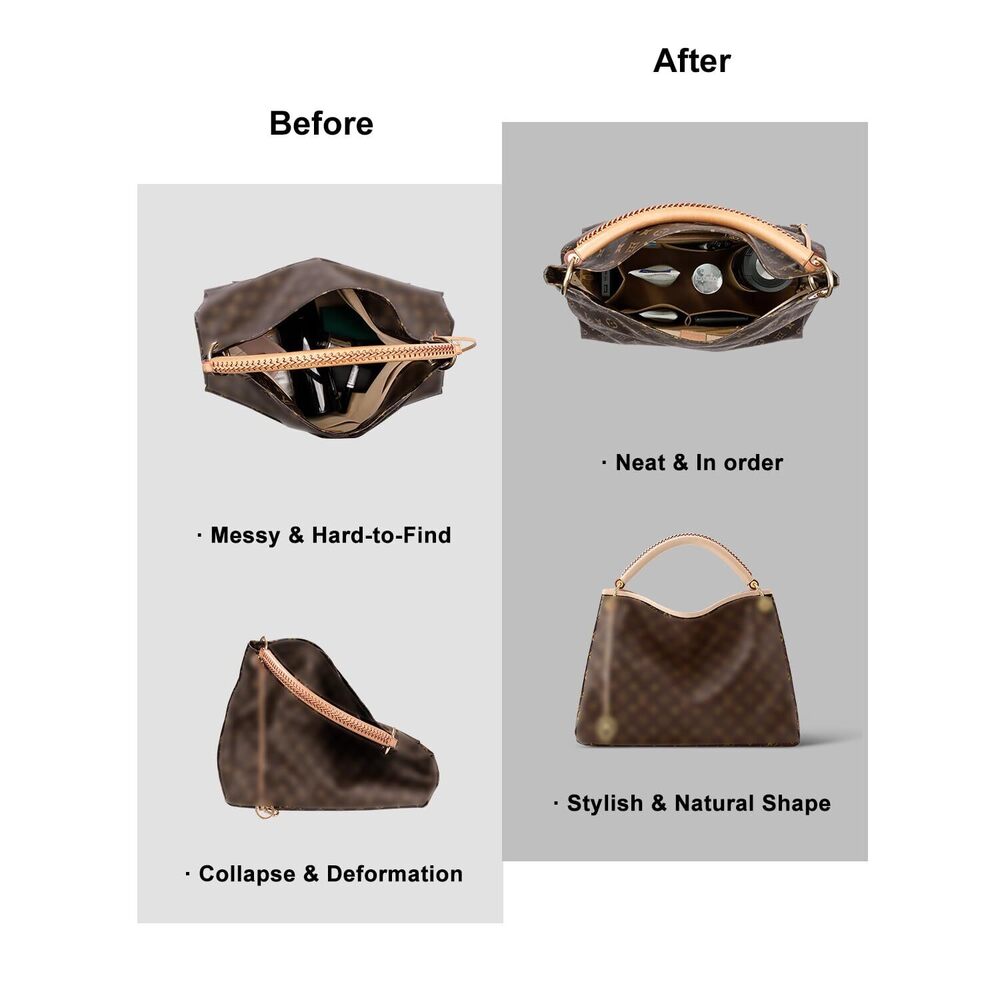 7569 Purse Organizer Insert For Handbags Felt Tote Bag Organizer Insert - Picture 7 of 7